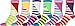Sakkas Women's Fun Colorful Design Poly Blend Crew Socks Assorted 6-Pack