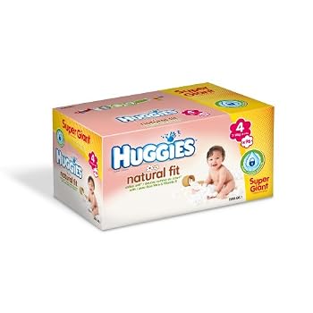 Huggies - 2061661 -  Natural Fit Taille 4 - Super Giant Box - 96 Couches