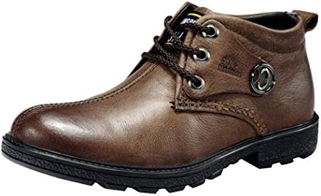 Mulinsen Christmas Daily Leisure Men's Fashion Business Abrasion Resistant Leather Shoes British Wind(9.5D(M)US,brown)