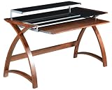 Jual Curve - Curved Compact Walnut and Black Desk