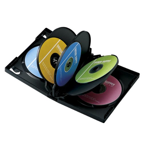 サンワサプライ DVDトールケース(8枚収納) DVD-W8-01BK