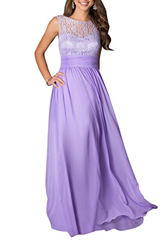 LOVEBEAUTY® Women's Long Sleeveless Chiffon Formal Prom Party Evening Dress