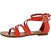 Strappy Women's Gladiator Thong Flat Sandals- Casual Dress Low Flat Heel- Ankle Strap Cut Out Shoe