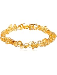 Large Light Citrine Chips Stretch Bracelet, 7.5"