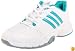 adidas Women's Barricade Team 2 Tennis Shoe,Running White/Ultra Green/Silver,10.5 M US