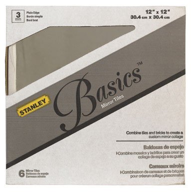 Stanley Basics P1212NT Mirror Tile 12" X 12", pk/6