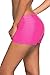 Aleumdr Women's Wide Waistband Bottom Shorts Swimming Panty Pink(FBA)
