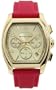 Michael Kors Chronograph Pink Rubber Strap Champagne Dial Women's watch #MK5228