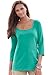 Jessica London Women's Plus Size Horseshoe Neck Tee
