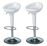 Set of 2 Juno Bar Stools - White (White) (24H x 20W x 17D)