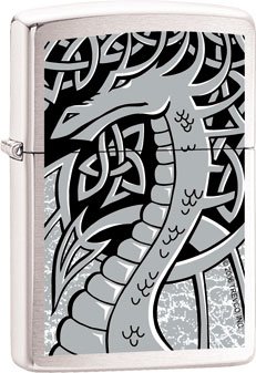Silver Dragon Zippo #160