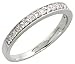 14 Karat Weissgold Fantasie Damen Diamanten Ring, mit 0.26 Karat Brilliantschliff Diamanten, (2.5mm) breit