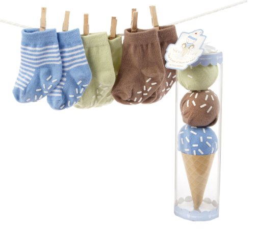 Baby Aspen "Sweet Feet" Three Scoops of Socks Gift Set