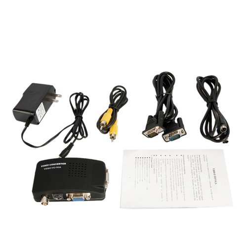 BNC+SVIDEO+VGA TO VGA Converter Black On Sale