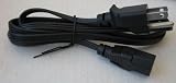 6 foot Computer or TV Flat AC Power Cable Cord , UL/CSA, 18AWG, 6