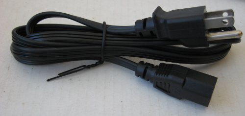 Best Price 6 foot Computer or TV Flat AC Power Cable Cord , UL/CSA, 18AWG, 6' , this powers items that take this style of cord. hubs switch switchs pc power supply printer laser New 3 Prong 6Ft Ac Power Cord Cable Plug for Samsung Toshiba LG Sharp Sony Sceptre RCA Panasonic Philips Mitsubishi Magnavox TV LCD Plasma DLP, Acer Asus HP Samsung ViewSonic Dell Compaq Hanns-G LG Planar Monitor , Screen , PS3 , XBOX 360 black color