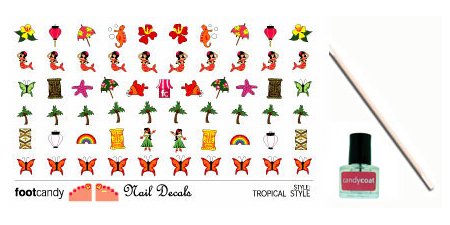 Footcandy Nail Decal Kit Tropical Style
