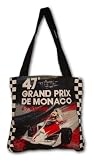 41p%2BlP7q gL. SL160  47th Grand Prix De Monaco 1989 Vintage Car Racing Art Cotton Tapestry Tote Bag   Featuring Aryton Senna
