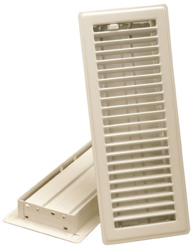 Imperial Manufacturing RG0264 4-Inch by 12-Inch Floor Register, Almond