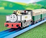 Trackmaster Railway System - Thomas and Friends Motorized Road and Rail Battery Powered Tank Engine - Fearless Freddie with 2 Green Passenger Wagons