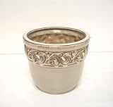 Glazed Embossed Round Planter (Pottery)