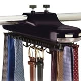 Rotating Tie Rack (Black) (5.5"H x 15"W x 6"D)