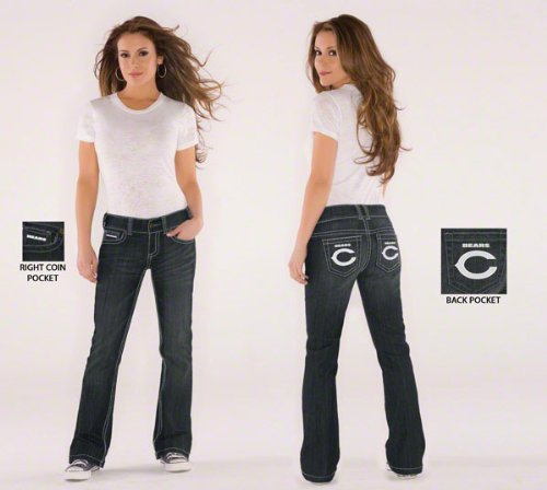 Touch by Alyssa Milano Chicago Bears Women's Bootcut Jeans 27