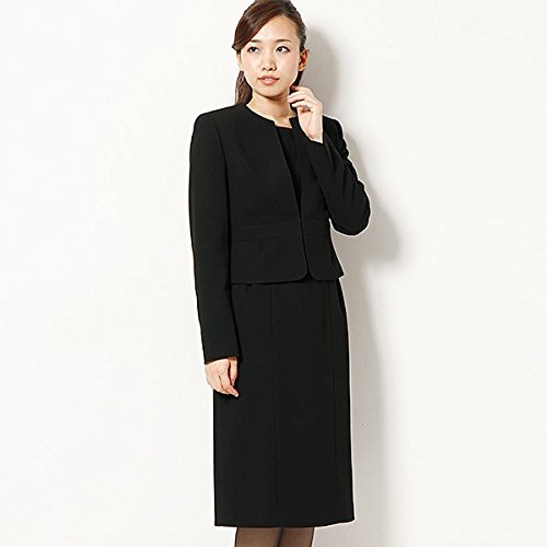 アールユー ノアール（ブラックフォーマル)(ru noir) 【3号～19号展開】ラクチン綺麗ブラックフォーマルスーツ(ふらしアンサンブル)