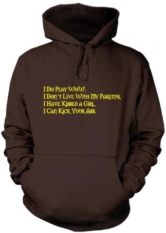 I Do Play WoW Adults\' Hoodie Large Hot Chocolate