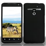 Black Hard Plastic Rubberized Case Cover for LG VS910 Revolution