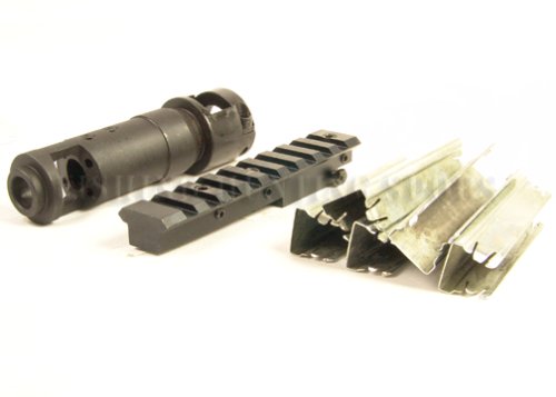 Mosin Nagant M44 Muzzle Brake Compensator, Rifle Scope Mount, with 5 free Stripper Clips