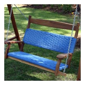 Hatteras Outdoors Double Porch Swing Coastal Blue by