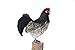 Hansa Hen Plush, Grey/Black