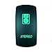 STVMotorsports Laser Green Rocker Switch Stereo 20A 12V ON/Off LED Lighted for Car Truck Boat ATV UTV