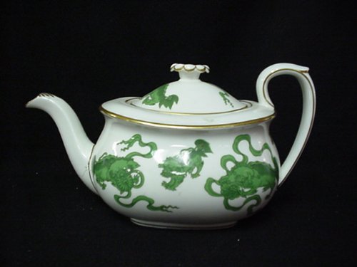 WEDGWOOD TEAPOT CHINESE TIGERS (GREEN) (AS IS)