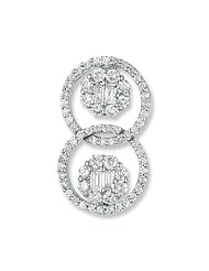 14K White Gold 0.8cttw Round Diamond Pendant