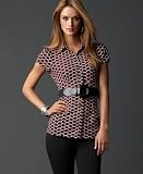 INC International Concepts? Printed Short-Sleeved Shirt with Belt