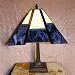 Tiffany-style Purple Mission-style Table Lamp