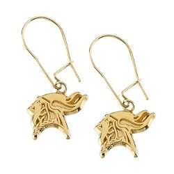 14K Yellow Minnesota Vikings NFL Logo Dangle Earrings