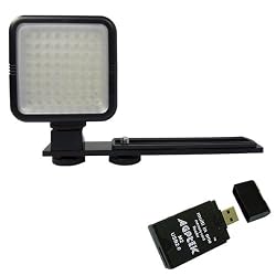 YONGNUO SYD-0808 64 LED Photo Video Light Fill Light News lamp w/AGPtek USB 2.0 All in one card reader