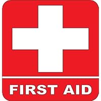 Vinyl Wall Decal - First aid sticker - selected color: Red - Want different color ? Choose from 24 colors in 'Color Name' dropbox below