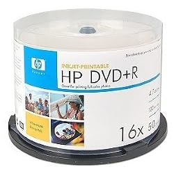 16X Write-once DVD+r Spindle with Ink Jet Printable Surface