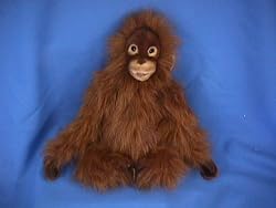 BABY ORANGUTAN SITTING PLUSH TOY 14" H