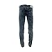 KDNK - Men's Front 3 Open Zips Stretch Skin Jeans
