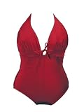 Body I.D. Devil Red Halter One Piece Swimsuit