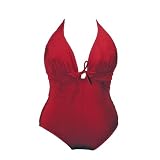 Body I.D. Devil Red Halter One Piece Swimsuit