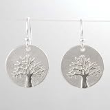 Tree of Life Dangle Earrings in Sterling Silver, #8886