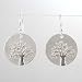 Tree of Life Dangle Earrings in Sterling Silver, #8886