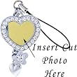 Gioielli Italy PHOTO Sticker Flower HEARTS Cell Phone Charm