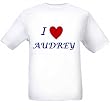 I LOVE AUDREY - Name-series - White T-shirt